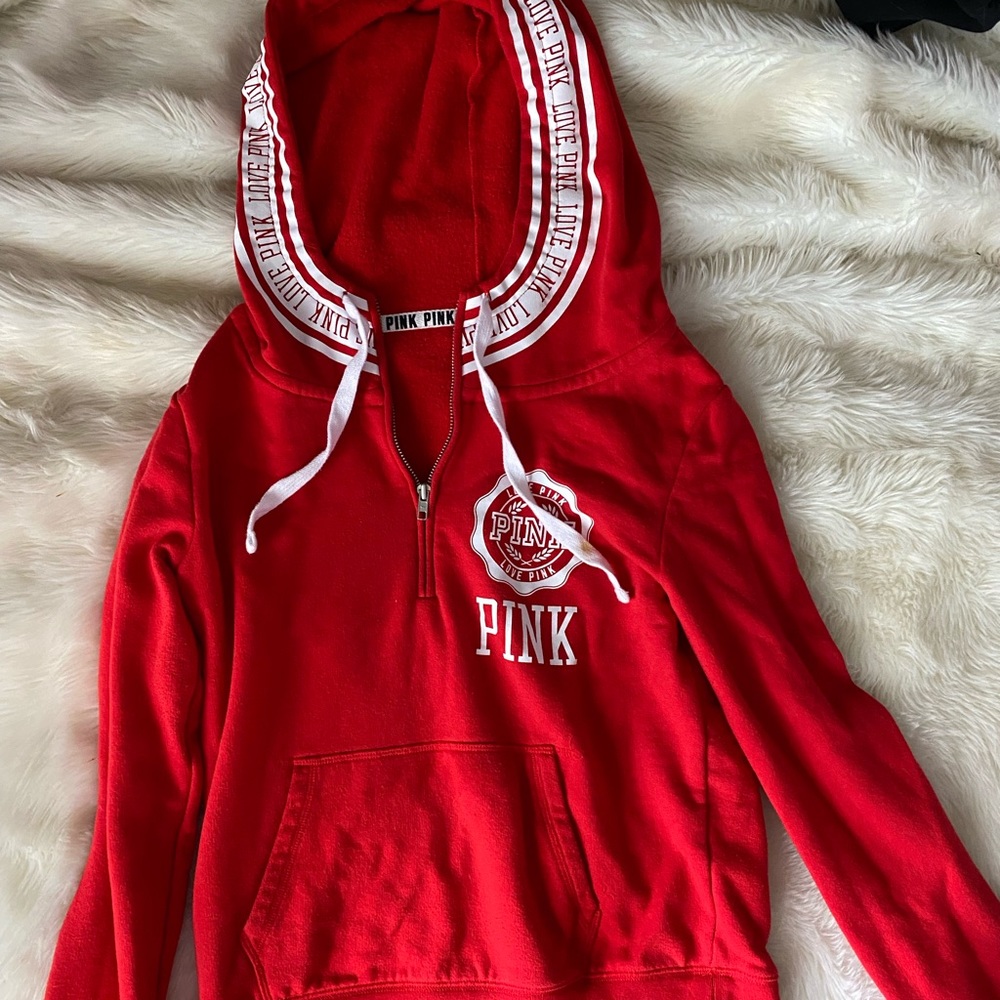 Pink half zip hoodie